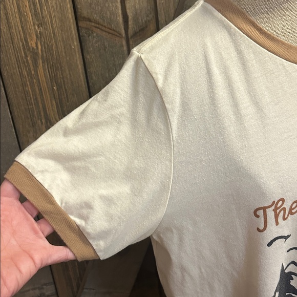 Disney x Her Universe Cream & Tan Mickey Mouse Wild Outdoors Graphic Tee Shirt - Picture 2 of 7